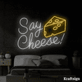 thumbnail image 3 of Craftnamesign Say Cheese Neon Sign, Cheese Shop LED Sign, Cheese Day Decor, 3 of 4