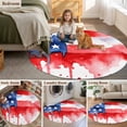 thumbnail image 6 of USA Flag Washable Round Area Rug 7 ft, Independence Day, Soft Non Slip Rugs Stain Repellent Indoor Felt Carpet for Living Dining Room Bedroom Home Office, 6 of 9
