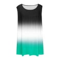 thumbnail image 5 of HOMBOM Summer Tops for Women 2025 Mint Green Plus Size Tank Top Color Blocking Sleeveless Crew Neck Tunic Blouse, 5 of 6
