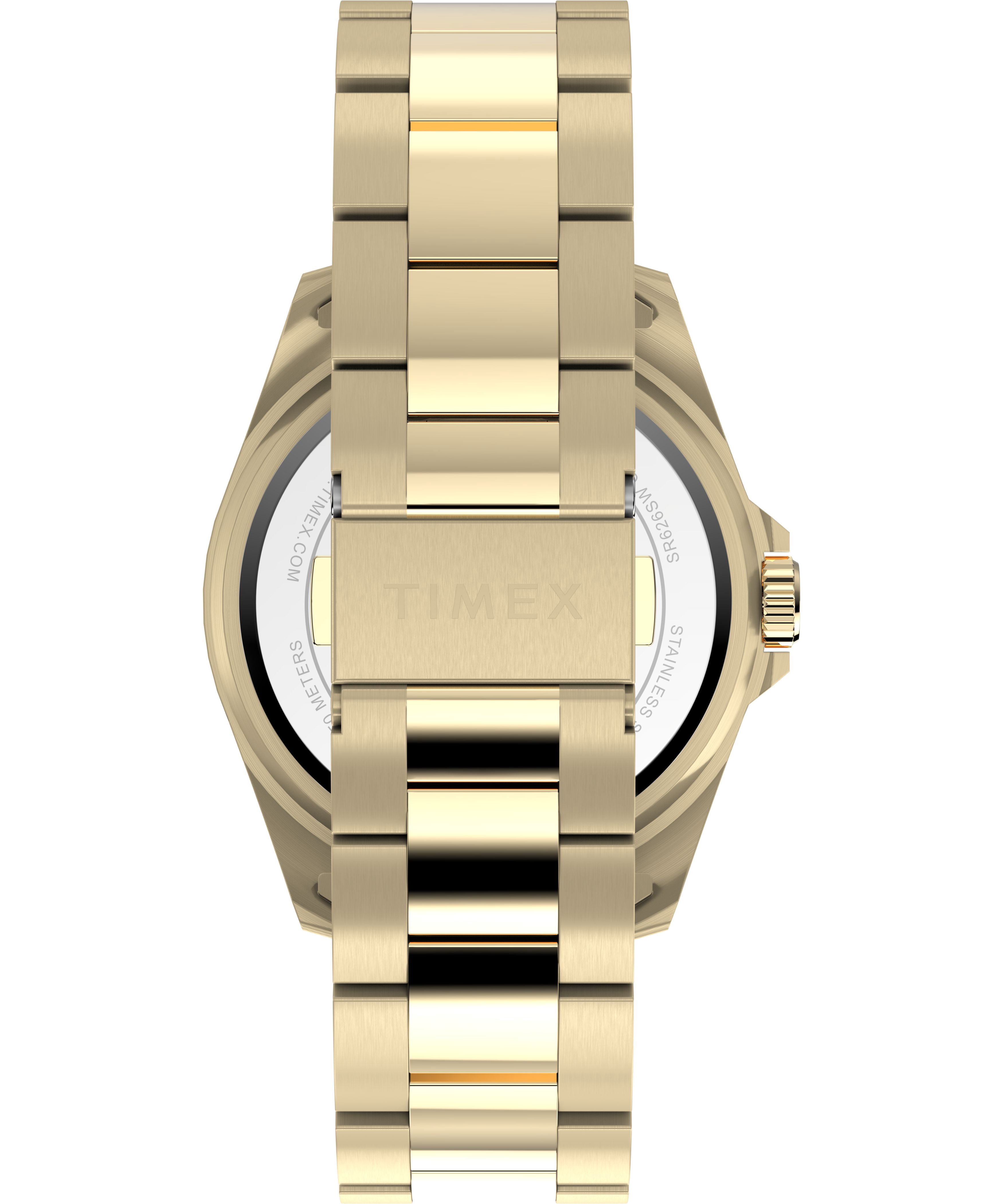 Timex Men's Dress 42mm Watch - Gold-Tone Bracelet Black Dial Gold-Tone Case