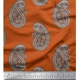 thumbnail image 1 of Soimoi Poly Georgette Fabric Paisley Block Printed Craft Fabric by The Yard 42 Inch Wide, 1 of 1