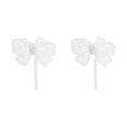 thumbnail image 4 of Unique Bargains 1 Pair Shoelace Charms Fashionable Faux Pearl Bow Fashion Shoe Accessories White, 4 of 5