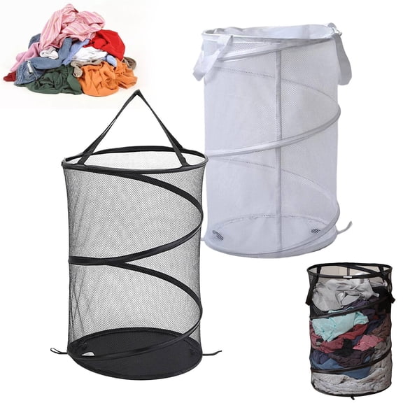 Collapsible Laundry Basket Cozival Foldable Laundry Basket, Breathable and Odorless Hamper Bucket for Bathroom, Bedroom, and Clothes Storage, Collapsible Design, Foldable Hamper Bucket, Black