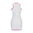 thumbnail image 3 of Ketyyh-chn99 Robes d'Été pour Femmes Plage Décontracté Robe d'Été de Plage Robe d'Été Manches à Volants Ample Fluide Plissée Mini-Robe Violet,2TG, 3 of 4