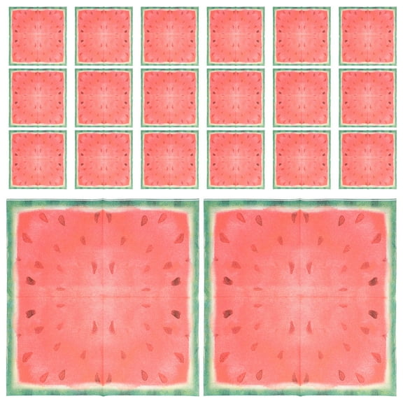 Hemoton 40pcs Watermelon Paper Napkin Dinner Tissue Fruit Pattern Paper Napkin Party Supply