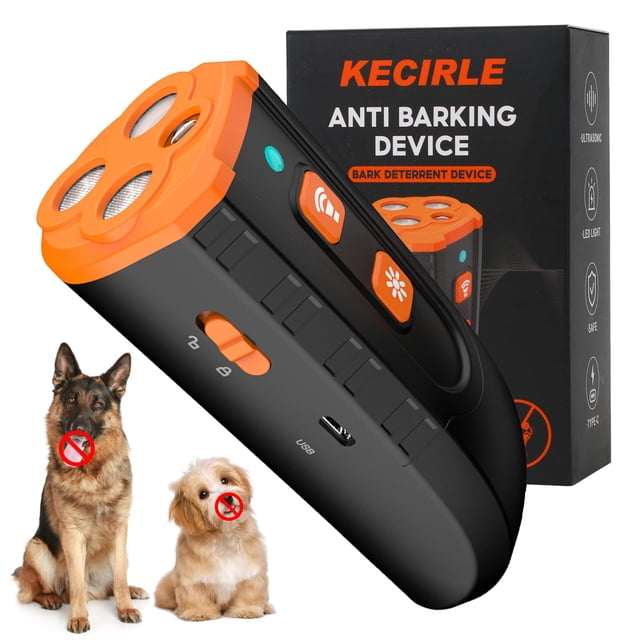 Dispositivo antiladridos para perros KECIRLE con 3 ultrasonidos, recargable