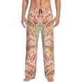 thumbnail image 1 of Kdxio Indian Paisley 1 Pattern Men's Pajama Pants, Elastic Waist with Drawstring and Pockets, Comfortable Loungewear-Small, 1 of 6
