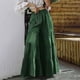 thumbnail image 2 of Pantalones anchos con volantes en el bajo para mujer - Cintura elástica, estilo boho palazzo fluido, ropa informal/para exterior - Tallas XL-XXXXXL, 2 of 5