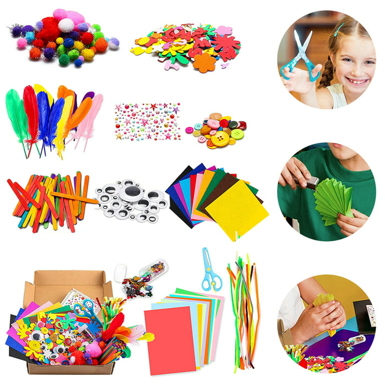  CAYUDEN Arts and Crafts Supplies for Kids, DIY Craft Supplies  for Kids Art and Craft Materials Kit All in One Craft Kits for Girls Boys  Ages 3 4 5 6 7