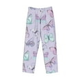 thumbnail image 2 of Vsdgher Purple Butterfly Print Mens Pajama Pants Sleep & Lounge Pants, PJ Bottoms With elastic waistb and Pockets, 2 of 5