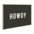 thumbnail image 4 of Kate and Laurel Sylvie Howdy Landscape Black Framed Canvas Wall Art by Honey Island Studio, 23x33 Bright Gold, Cute Western Cowboy Art for Wall, 4 of 7