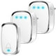 thumbnail image 1 of Wireless Doorbell, 300m Range, 36 Ring Tones, 4 Volume Levels, 1 Transmitter 2 Receivers, Waterproof Wireless Doorbell Set For Inside And Outside, 1 of 5