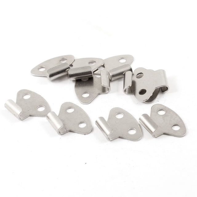 Unique Bargains 10 Pcs Metal Strike Plate 2.7cm Long for Toggle Draw Latch