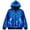 Blue, variant on Winter Coats for Men Sequin Zip up Long Sleeve Party Disco Sparkly Hooded Jacket Tops Mens Jacket Gold M