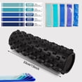 thumbnail image 2 of Foam Roller Firm Textu Deep Tissue Massager Roller Includes Foam Roller Soft Massage Roller and Elastic Resistance Band for Yoga Pilates Legs Massage Muscle Recovery Exerc, 2 of 7