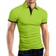 thumbnail image 2 of Men's Golf Shirt Casual Sports V Neck Ribbed Collar Short Sleeve Fashion Casual Solid Color Plain Spring & Summer Regular Fit 2XL, 2 of 5