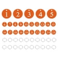 thumbnail image 1 of 25PCS Number Tags 1-25, Number Key Tags Aluminum Numbered Tags Metal Key Tags Keychain with Key Rings for Organizer Field Sales Hangers Clothes Labels ID Tag, Orange, 1 of 6
