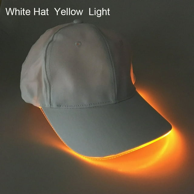 Fashion Unisex Solid Color LED Luminous Baseball Hat Christmas Party Peaked Cap