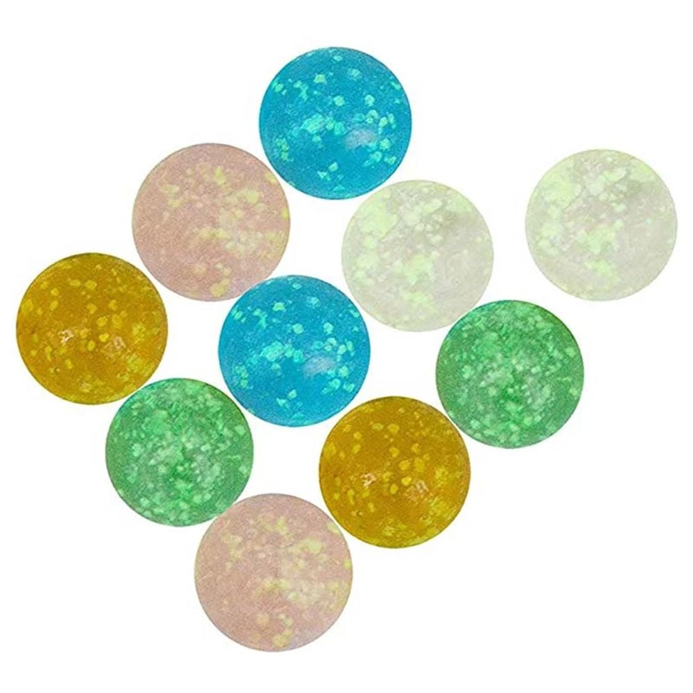10pcs/pack Glass Balls Marble Run Bouncing Ball Machine Beads Glow in