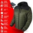 thumbnail image 3 of ActionHeat 5V Men's Poconos Battery Heated Puffer Jacket W/ Hood, 3 of 9