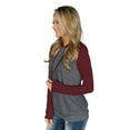 thumbnail image 3 of ADREAMLY Women Color Block Hoodie Casual Drawstring Long Sleeve Sweatshirt with Front Pocket, 3 of 5