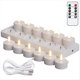 thumbnail image 1 of Velas de Té Recargables Sin Llama con Temporizador, Velas LED para Centros de Mesa de Bodas y Decoración Navideña., 1 of 5