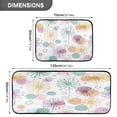 thumbnail image 3 of 2-Piece Kitchen Mat Set Non Slip Washable Floor Mats Decorative Rugs for Kitchen Sink Laundry Colored Outline Flower, 3 of 7