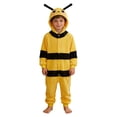 thumbnail image 4 of REDARER Kids Bee Onesie Pajama Hooded Cartoon Insect Plush Jumpsuit Loungewear for Sleep and Role Play,6-7 Years, 4 of 4
