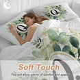 thumbnail image 3 of Letter Q Queen Size Comforter Set, Alphabet Green Eucalyptus Leaves Plant Simple Bedding for All Seasons, 4 Pcs Bed Set, 1Quiltcover (90"x92") ,1Sheet(94"x116"), 2Pillowcases (30"x20"), 3 of 9
