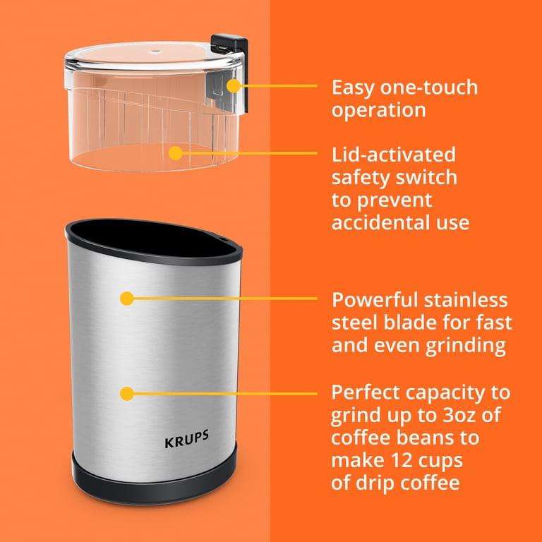 Krups Electric Coffee and Spice Grinder with Stainless Steel