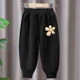 thumbnail image 6 of Toddler Tracksuit Girl 4T 2 Piece Fall Casual Loose Outfits Cute Print Crewneck Sweatshirt Joggers Sweatpants 3-9T, Black, 4 Years, 6 of 6