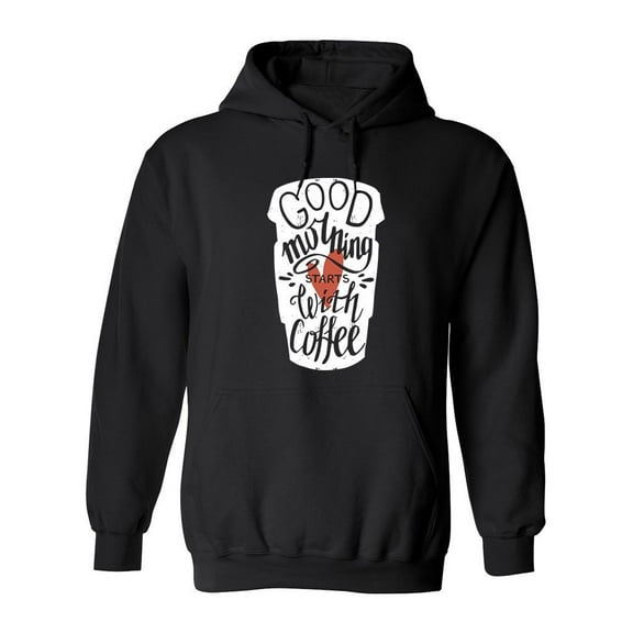 Mornings With Coffee Hoodie Men -Image by Shutterstock, Male x-Large