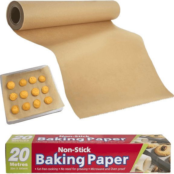Scootworks Unbleached Parchment Paper Roll for Baking,12 in x 66 ft, 65 Sq.Ft, Non-Stick Kitchen Baking Paper for Air Fryer, Oven,Steamer,Grilling Bread Cookies
