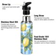 thumbnail image 3 of Yayeee 33oz Insulated Water Bottle Double Wall Stainless Steel with Flip Straw Lid, Cartoon Plaid Lemon, 3 of 7