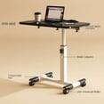 thumbnail image 2 of Overbed Table with Wheels Adjustable Height, Foldable Side Table, Rolling Table Standing Desk Potable Laptop Desk Computer Workstations for Home Office, 2 of 8