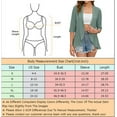 thumbnail image 5 of Cuteduck Women's Open Front 3/4 Sleeve Cardigan Solid cardigan jacket Casual Soft Drape Ruffles Cardigan for Women S-2XL, 5 of 5