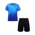 thumbnail image 4 of Gubotare Boys Active Wear Sets Boys 2 Pieces Summer Beach Outfits Short Sleeve Shirts and Shorts Vacation Sets for Kids,7-8 Years Blue, 4 of 9