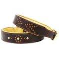 thumbnail image 2 of XSmall 9''- 13'' Soft Genuine Leather Padded Dog Puppy Collar  60AA254BR, 2 of 2
