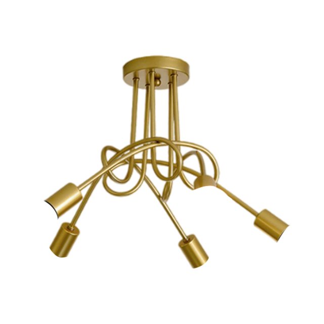 Lámpara de tejado creativa APLICACIONES ANILLAS APLICACIONES AJUSTE de ARCHANTELIZA LIGHTING LUCHE de LUCTURAS CURVADORES de CURVADO para BARRO de doradas Gloria Lámpara de techo