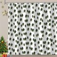 thumbnail image 2 of Winter Shower Curtain, Christmas Tree Green Pine Forest Shower Curtains Set Farmhouse Holiday Bathroom Decor, Waterproof Fabric Bath Curtain with Hooks 72x72 Inch, 2 of 6