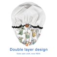 thumbnail image 4 of Shower Caps,Dinosaurs with Hatching Eggs Pattern Waterproof Shower Cap for Women 4 Pieces,Double Reusable Hair Cover for Shower PEVA Elastic Stretch Hem, 4 of 7