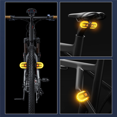 thumbnail image 2 of 2X New Smart Bike Light Set USB Rechargeable Bicycle Turn Lamp Cycling Lantern Accessories LED Tail Light,2 x tail light 2 x USB cable 2 x controller, 2 of 8