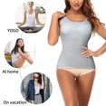 thumbnail image 7 of QRIC Tank Tops with Built in Bras for Women Wider Strap Stretch Camisoles Activewear of 2 Pack, 7 of 7