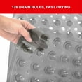 thumbnail image 3 of Tripumer Tub Shower Mat 40 x 16 inch Non Slip Tub Mats Shower Mats Extra Large Bathroom tub Mats with Drain Holes and Suction Cups Clear Grey, 3 of 5