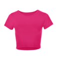 thumbnail image 4 of Fulijie Womens Tops,Womens Fashion Summer Short Sleeve Cute Crop Tops Casual Basic Crewneck Slim Fit T Shirts, 4 of 5