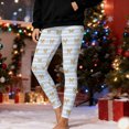 thumbnail image 2 of HAiming Legging de Noël Rayé pour Femmes Imprimé de Noël Taille Haute Extensible Yoga Course Entraînement Gym Collants, 2 of 9