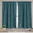 thumbnail image 2 of Ambesonne Floral Valance & Curtain, Night Time Flowers Artwork, 55"x36", Dark Teal Dark Cadet Blue, 2 of 7