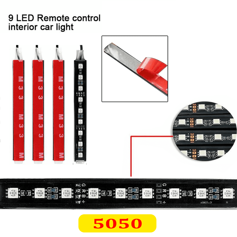 SHENKENUO RGB LED Interior Neon Light Strip – 36 LED 12V For Nissan Altima, Colorful
