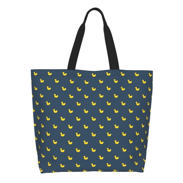Fotbe Cartoon Ducks Bolsa Tote Estética de Lona con Estampado para Mujer - Bolsa Reutilizable de Hombro Casual para Vacaciones, Compras, Trabajo y Gimnasio