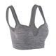 thumbnail image 4 of Mujer Yoga Fitness Stretch Entrenamiento Camiseta sin mangas Chaleco sin costuras Sujetador deportivo acolchado inalámbrico (Gris S), 4 of 6